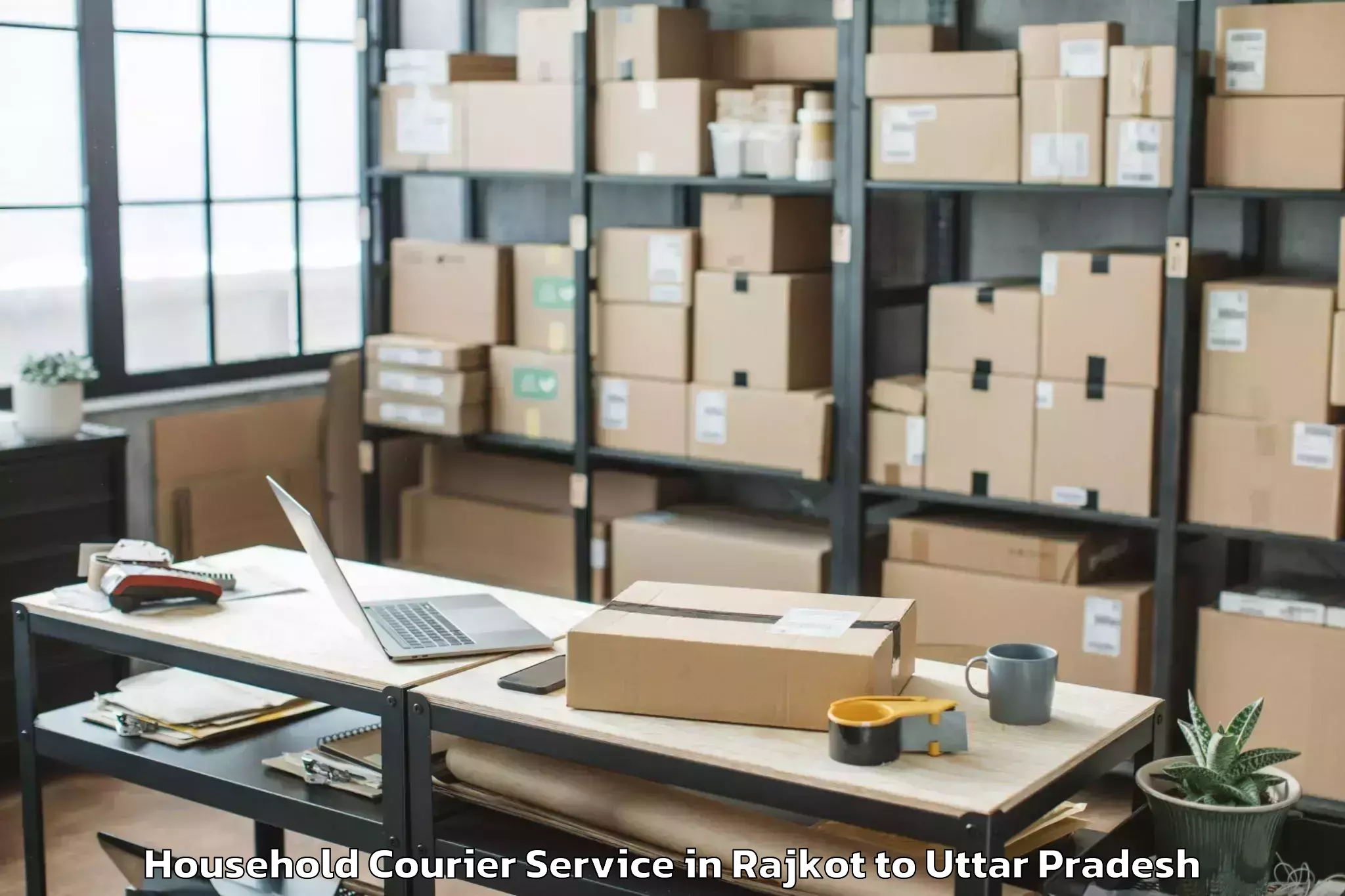 Book Rajkot to Anupshahr Household Courier Online